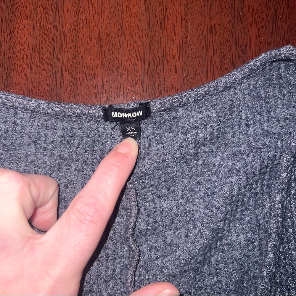 Monrow Gray Long Sleeve Romper - Picture 2 of 4